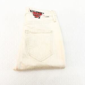 Mother Superior The Dazzler Ankle Fray Superstition Cream Denim Jeans Size 25